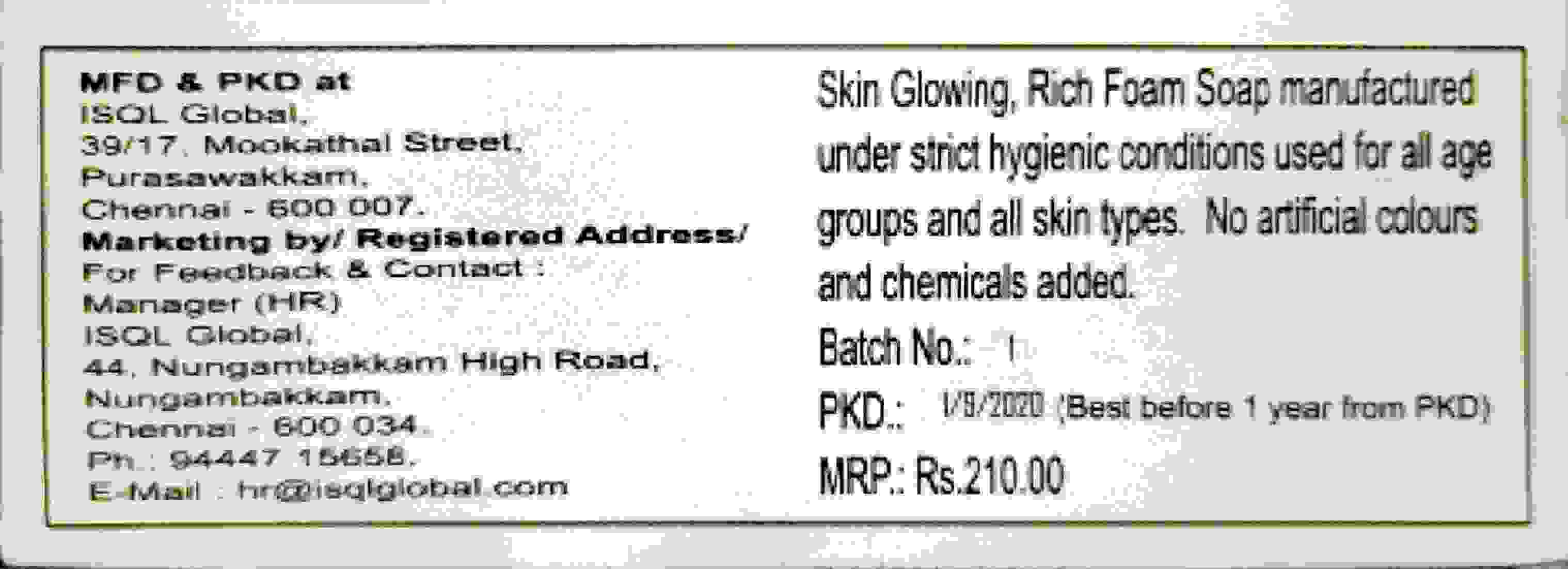Rich Foam soap